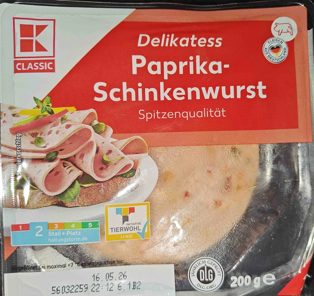 Paprika Schinkenwurst