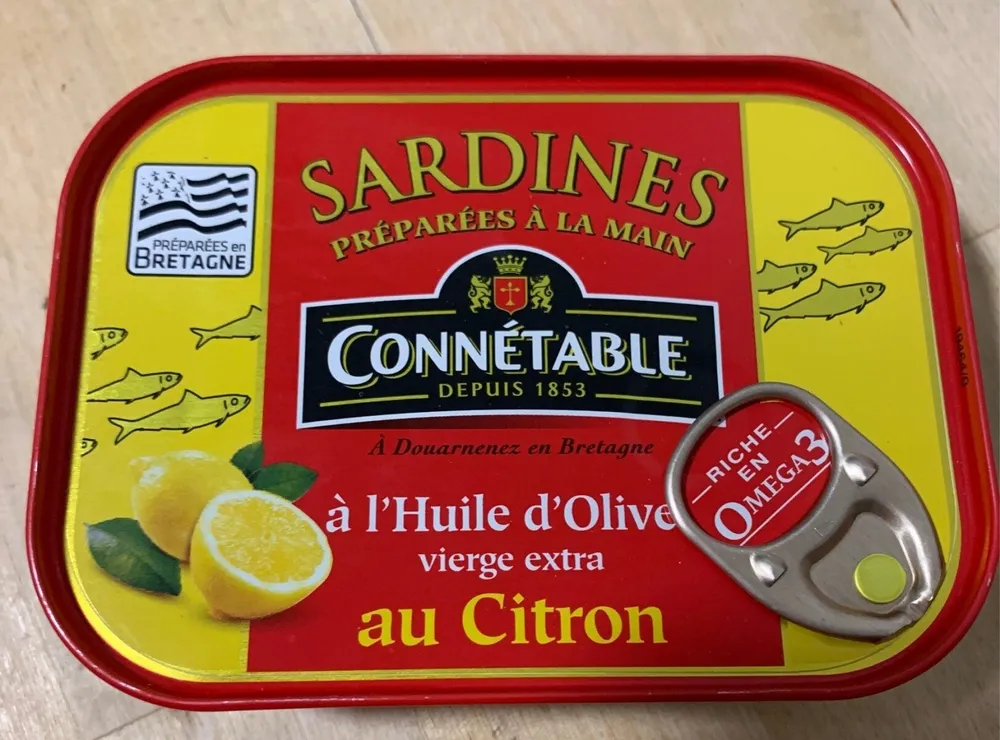 Sardines à l'huie d'olive au citron