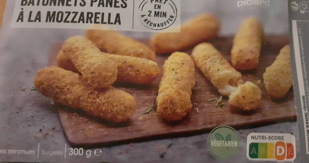 Bâtonnets panés à la mozzarella