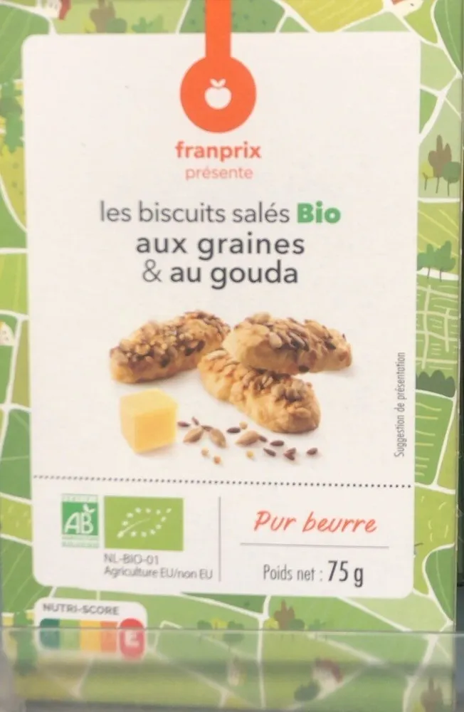 Les biscuits salés Bio aux graines & au gouda