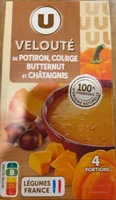 Velouté de potiron,courge burtternut et châtaignes
