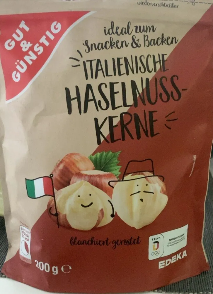 Italienische Haselnusskerne blanchiert geröstet