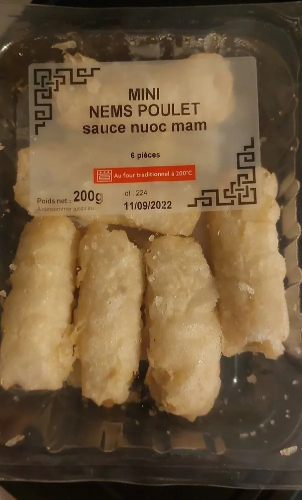Mini nems poulet sauce nuoc mam