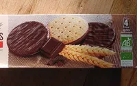 Sablé aux céréales nappe chocolat noir