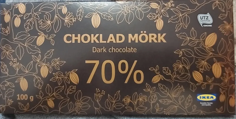 Choklad Mörk 70%, Dark Chocolate 70%