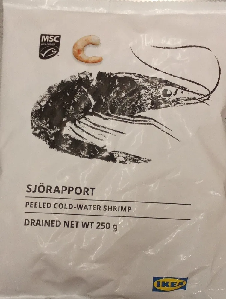 Shrimp cooked ans perles MSC