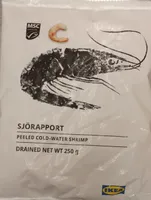 Shrimp cooked ans perles MSC