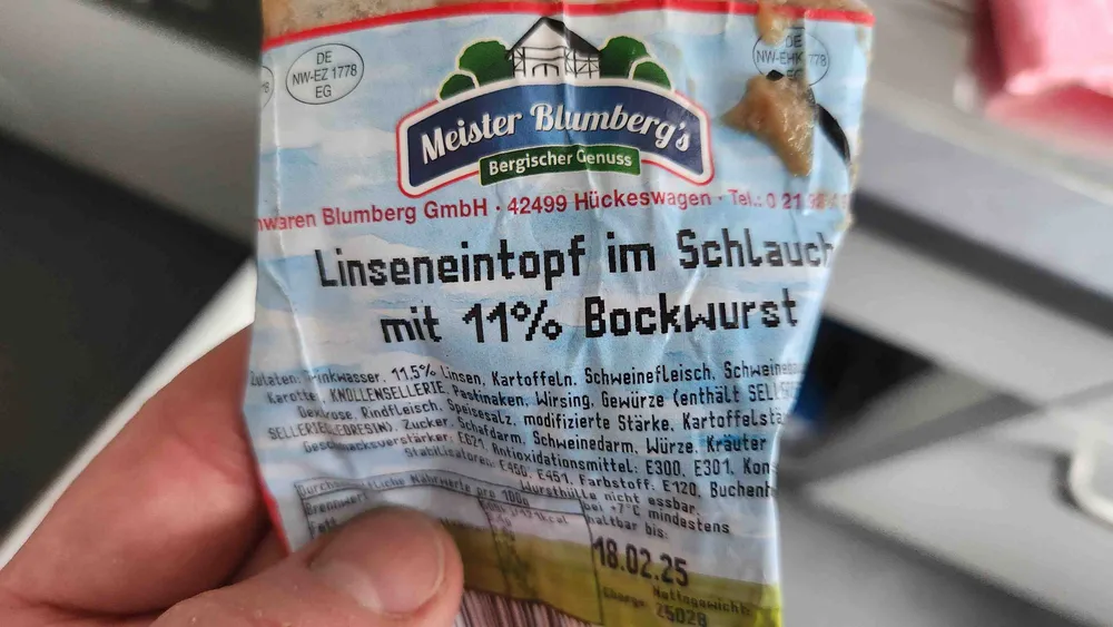 Linseneintopf im Schlauch