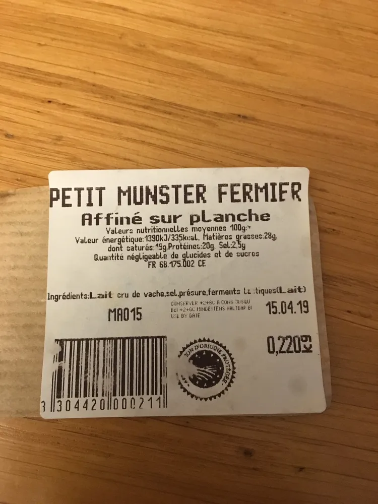 Petit munster fermier