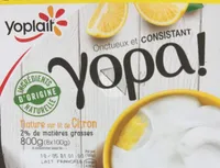 Yopa nature sur lit de citron