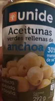 Aceitunas verdes rellenas de anchoa