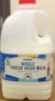 Whole fresh irish milk