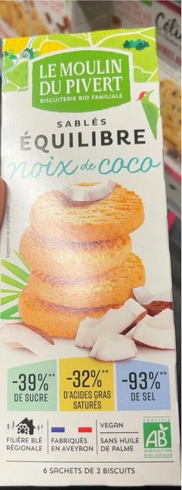 sablés équilibre coco