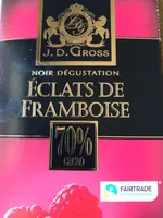 Eclats de framboise 70% cacao