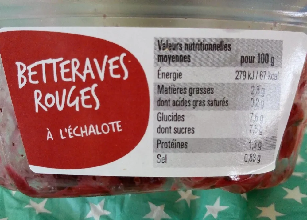 Betteraves rouges a l'échalote