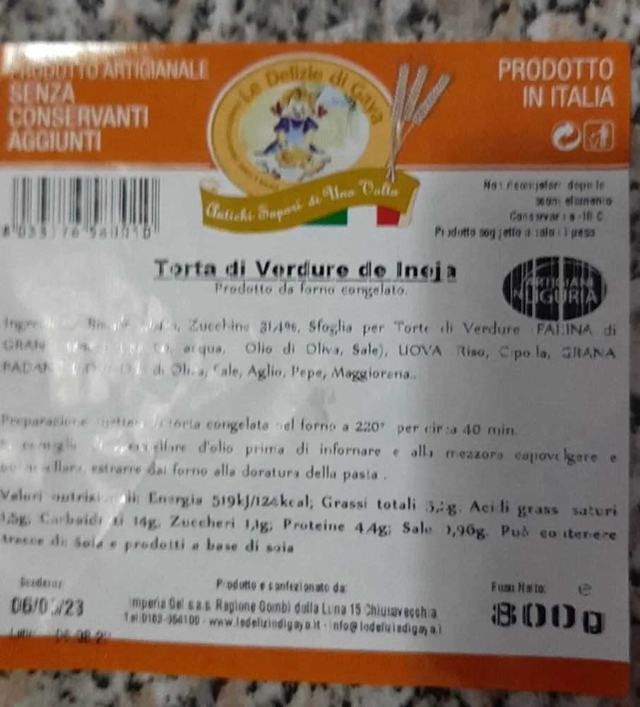Torta di verdure de Ineja