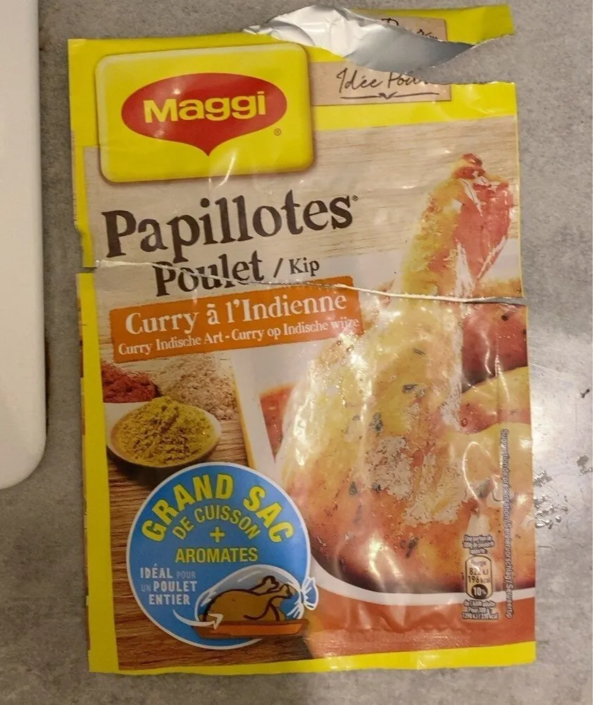 Papillotes Poulet/Kip Curry à l’Indienne