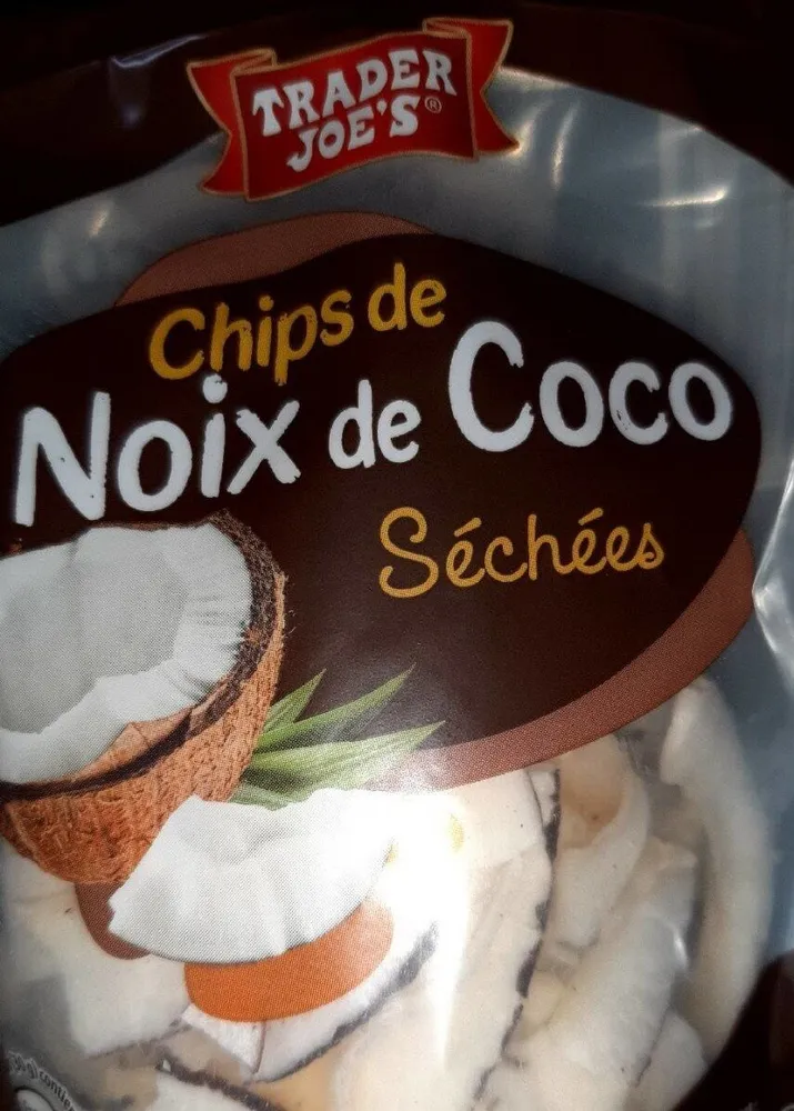 Chips de noix de coco séchées