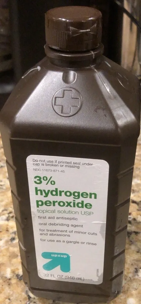 3% hydrogen peroxide
