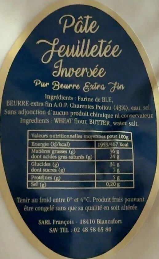 Pâte Feuilletée Inversée