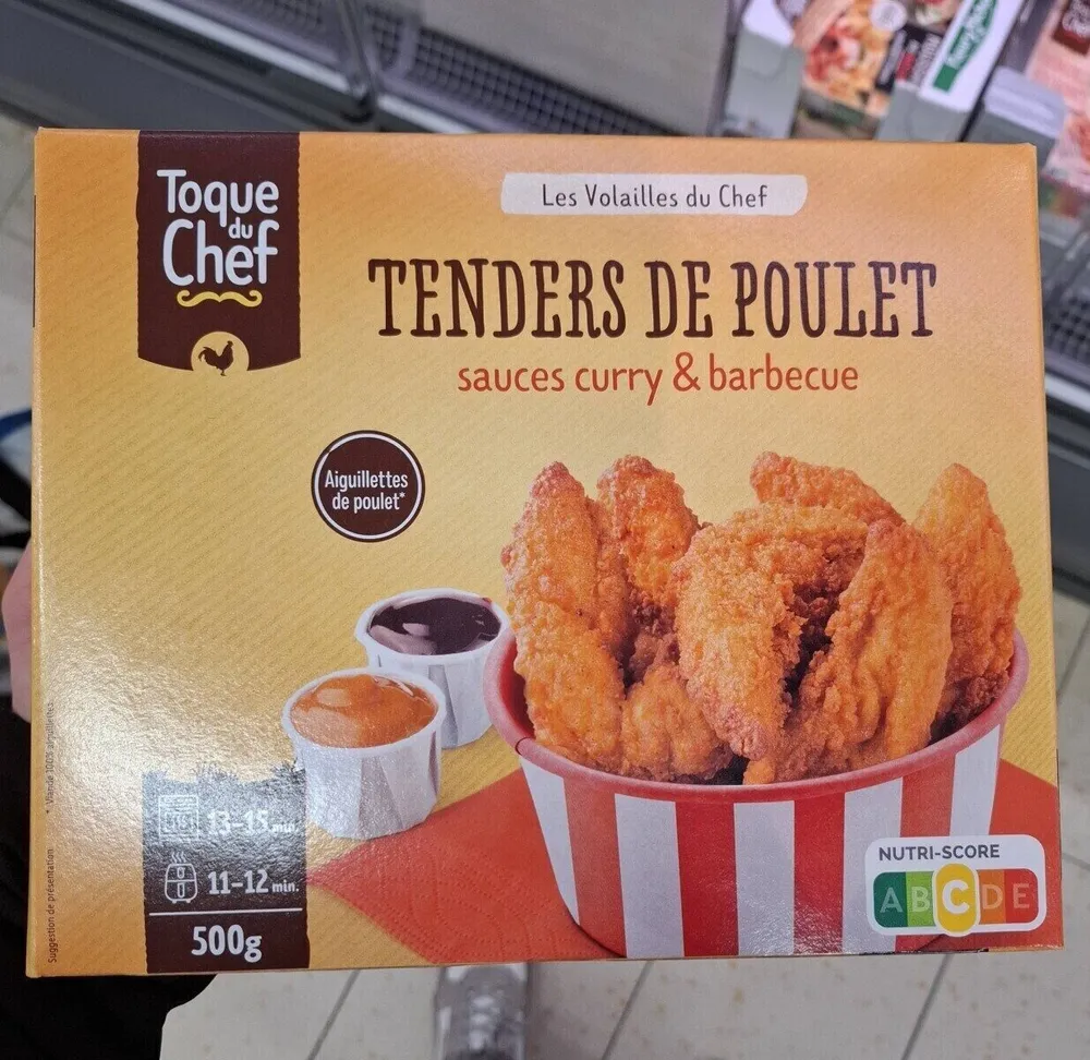 Tenders de poulet sauces curry et barbecue