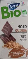 Chocolat noir aux billettes de quinoa enrobées de caramel