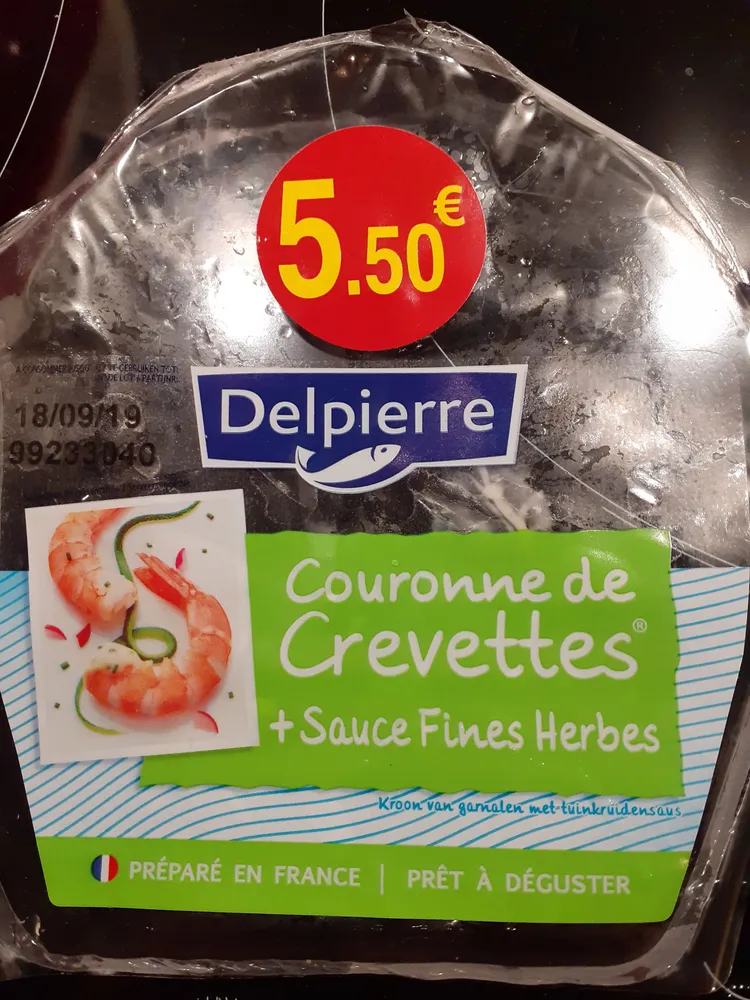 couronne de crevettes sauce fines herbes