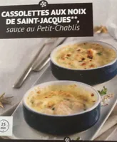Cassoletteaus noix de saint -jacques sauce au petit -chablis