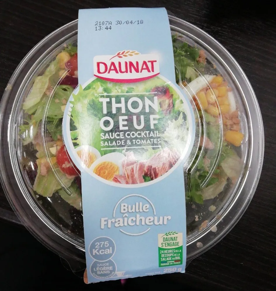 Thon Oeuf Sauce cocktail salade & tomates