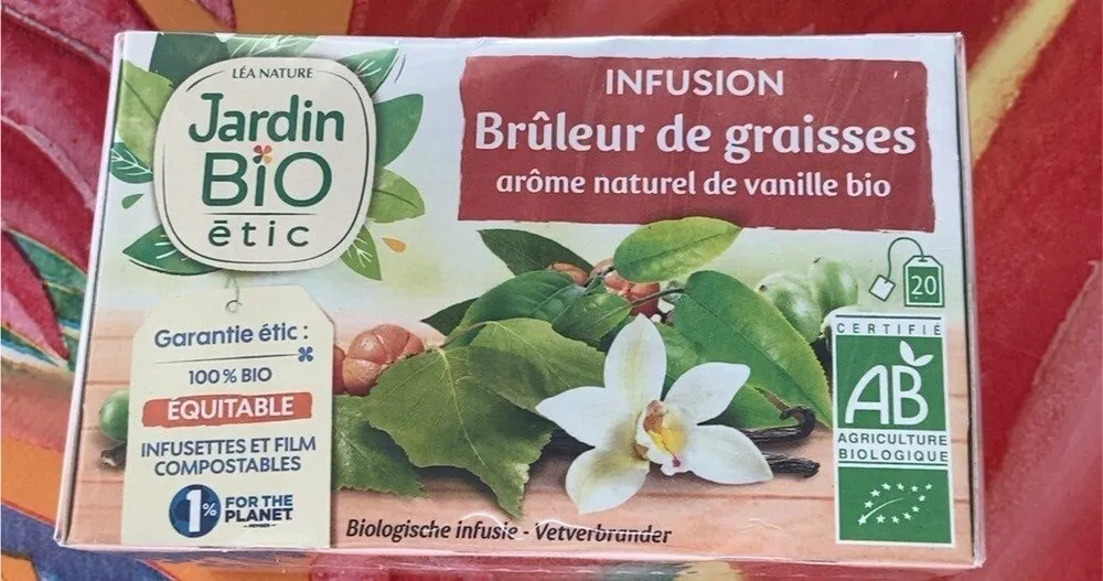 Infusion brûleur de graisse arôme naturel de vanille bio
