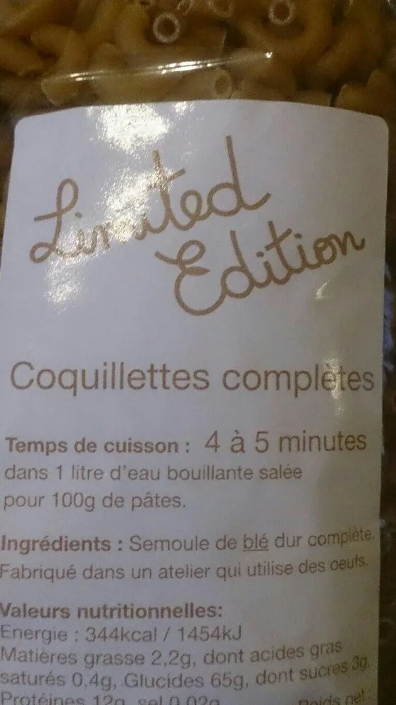 Coquillettes complète