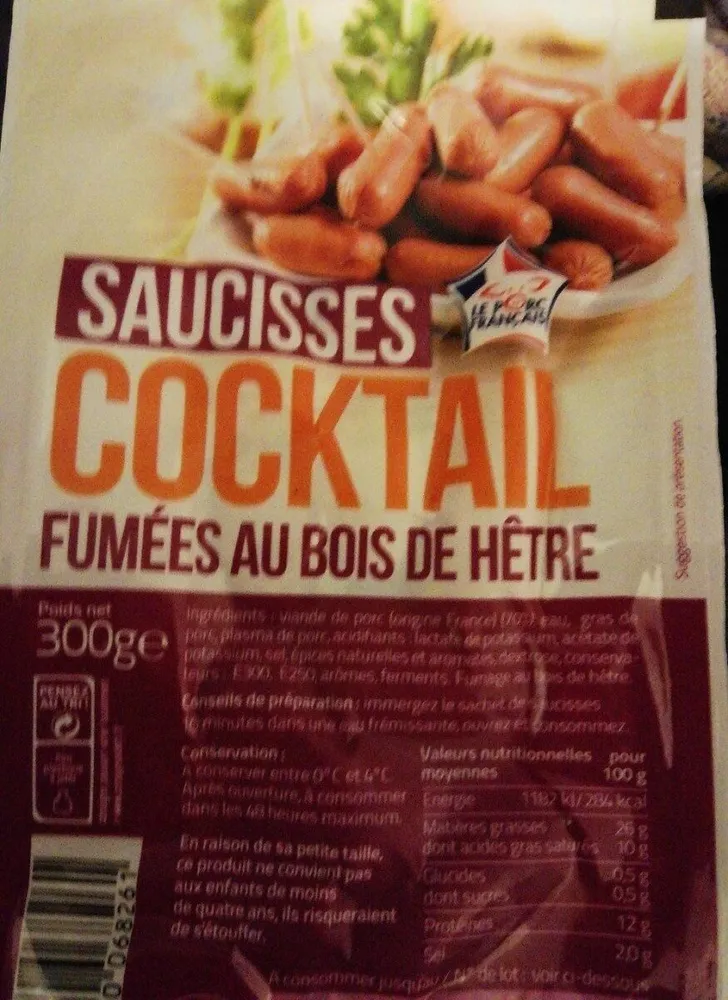 Saucisses cocktail fumées au bois de hêtre