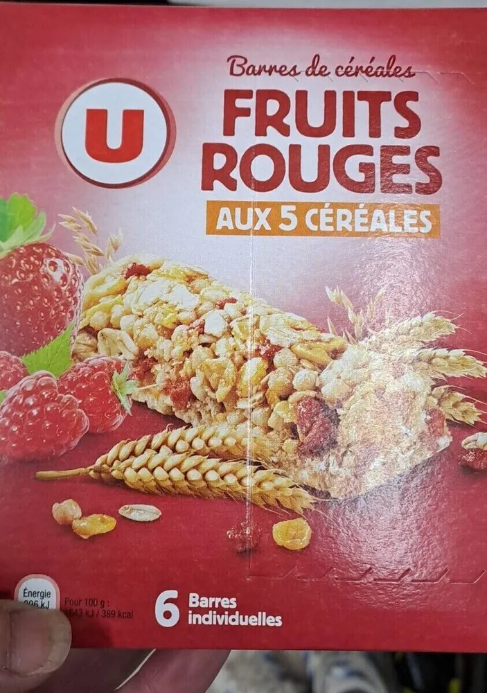 Barres de céréales fruits rouges