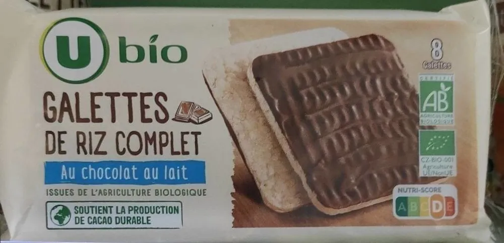 Galettes de riz complet au chocolat au lait