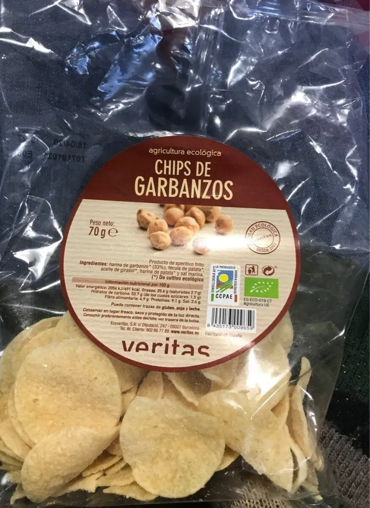 Chips de garbanzos