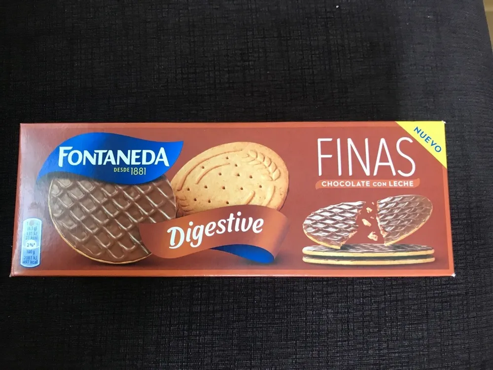 Fontaneda digestive finas chocolate con leche