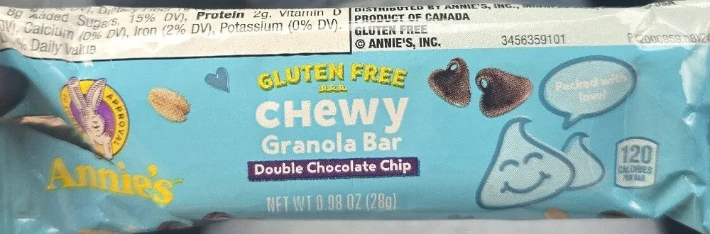 GF Double Chocolate Chip Chewy Granola Bar
