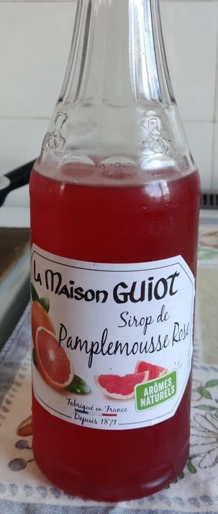 Sirop de pamplemousse rose