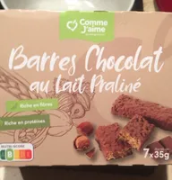 Barre croustillantechocolat praliné