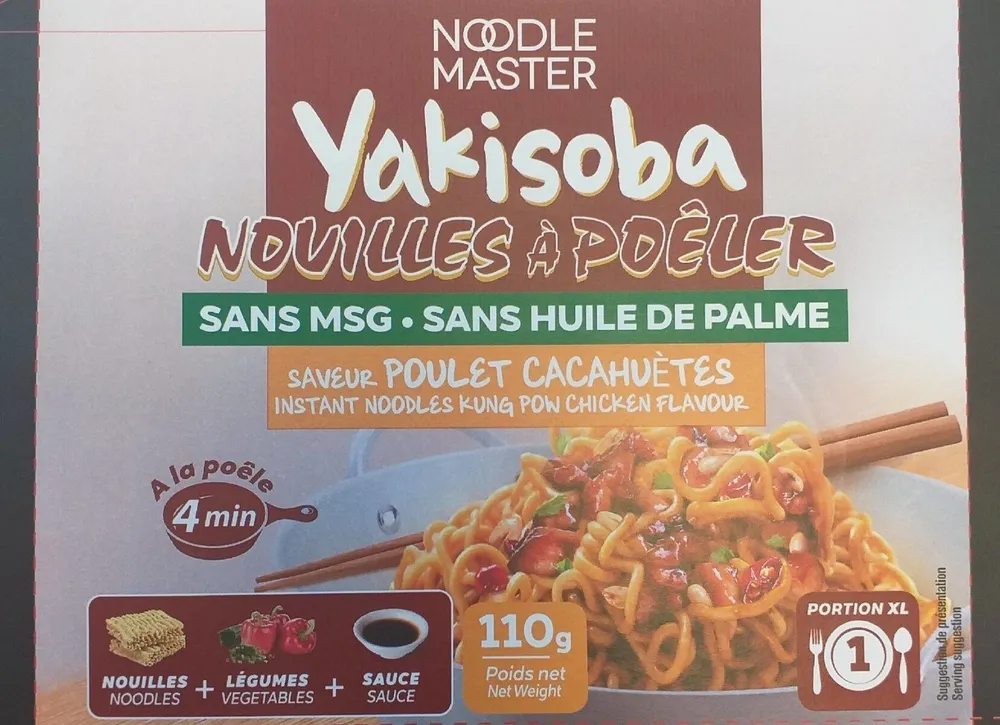 Yakisoba nouilles a poeler saveur bleue citron vert