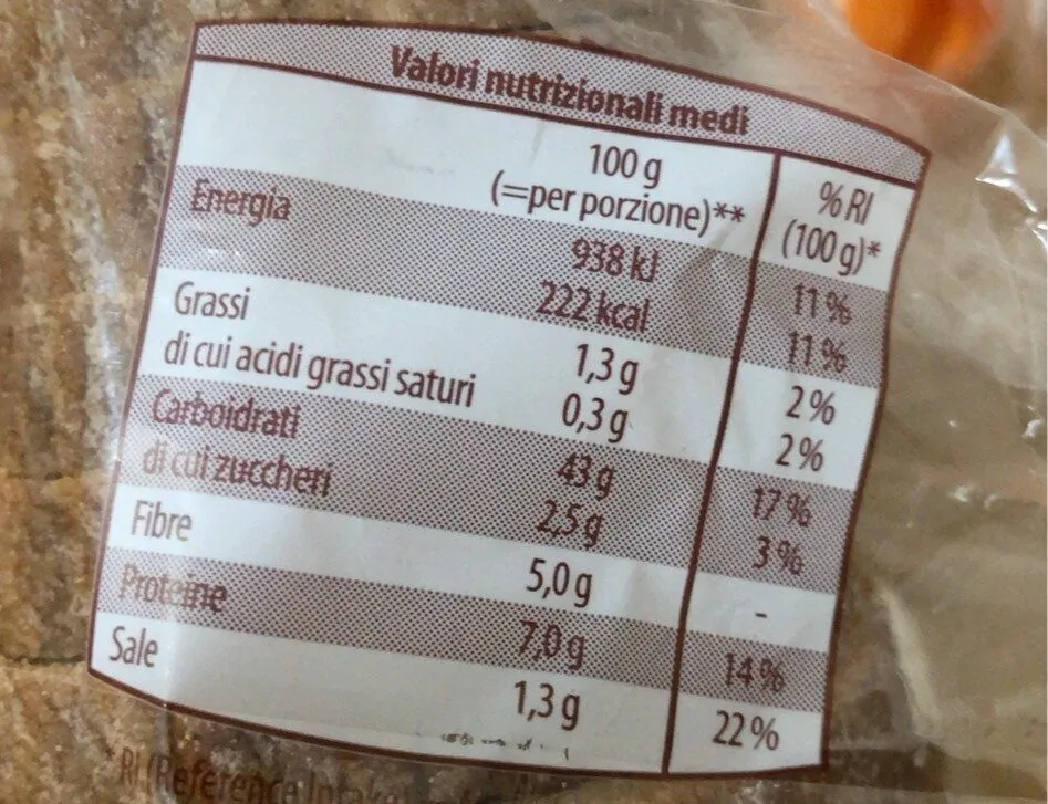 Pane di segale affettato