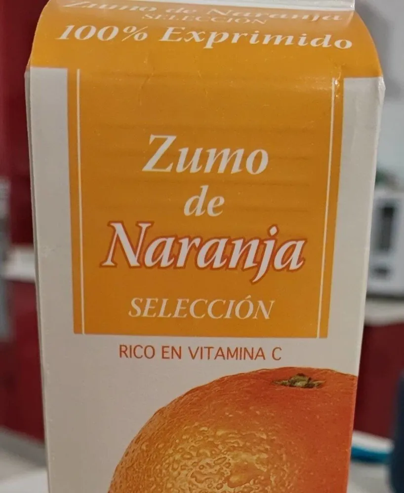 Zumo de naranja 100 por 100 exprimido