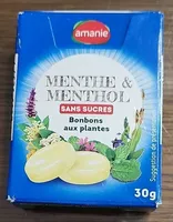 Amanie menthe et menthol sans sucre