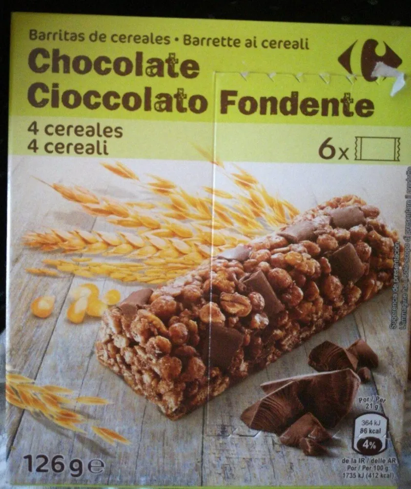 Barritas de cereales chocolate