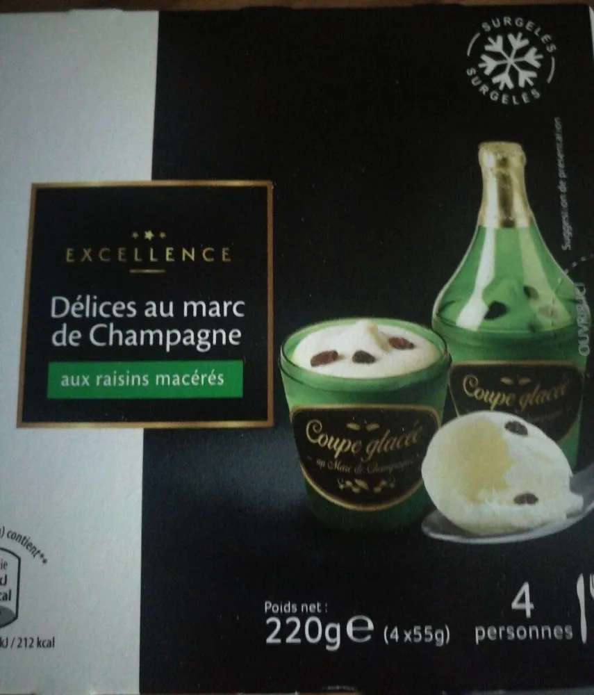 Délices au Marc de champagne aux raisins macérés