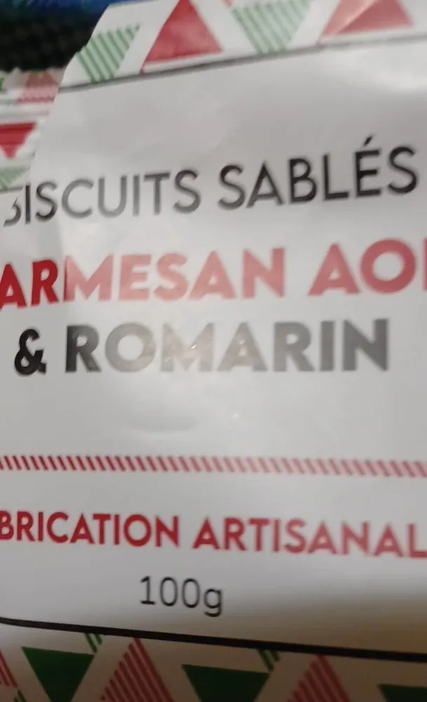 Biscuits sables parmesan ,&romarin