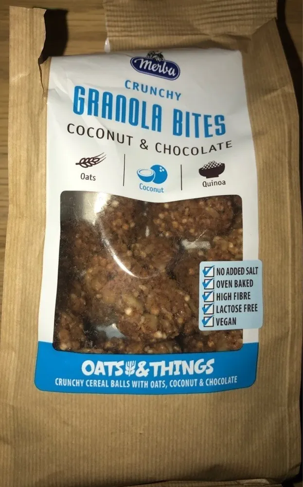 Crunchy granola bites coconut & chocolate