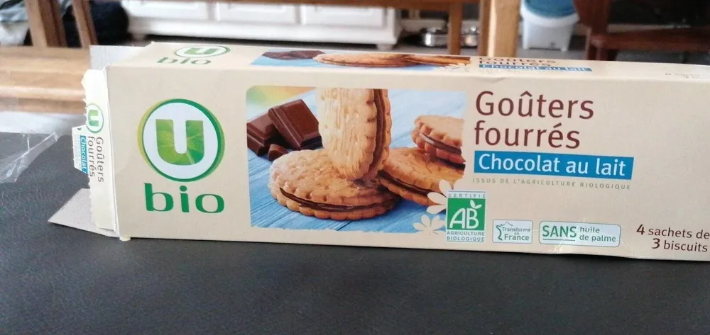 Goûters fourrés chocolat au lait bio