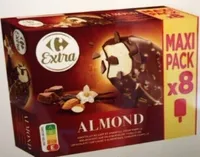 Glaces chocolat au lait amandes