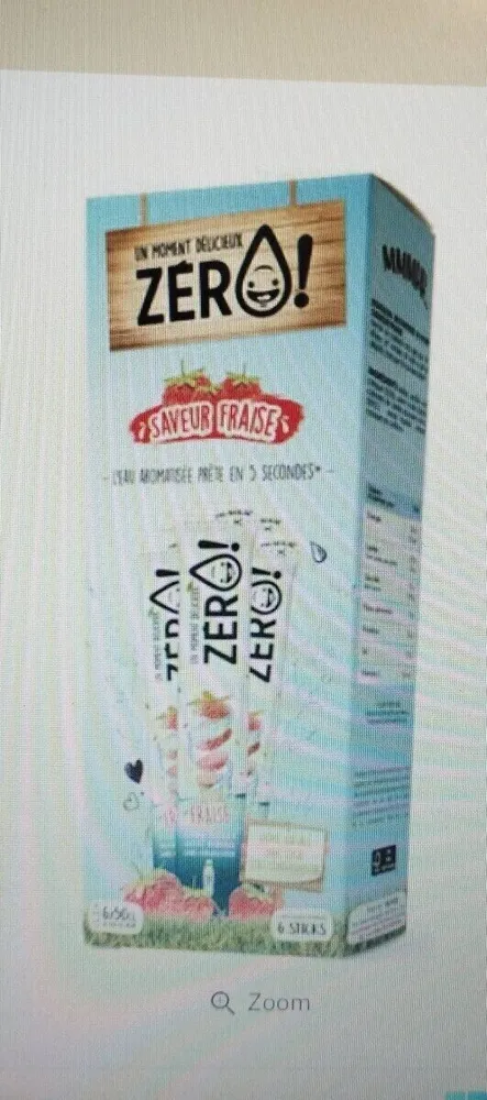 Boite de 6 sticks zero saveur fraise